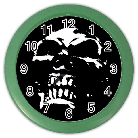 Morbid Skull Color Wall Clock from ArtsNow.com Front