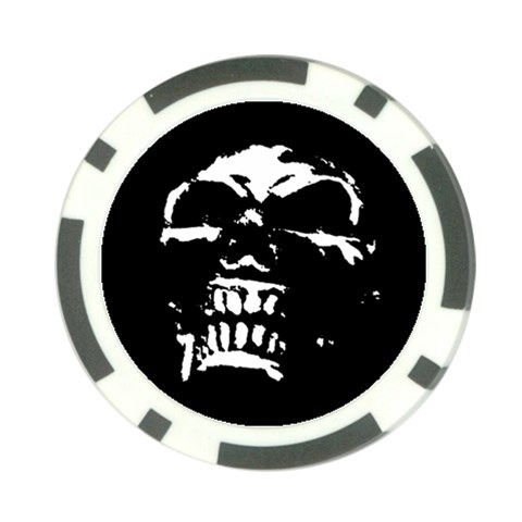 Morbid Skull Poker Chip Card Guard from ArtsNow.com Front