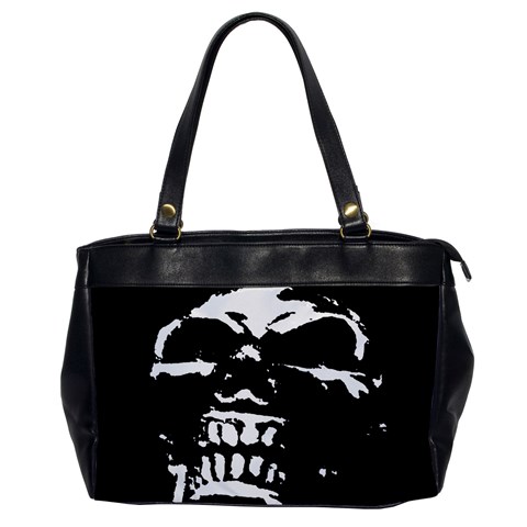 Morbid Skull Oversize Office Handbag (One Side) from ArtsNow.com Front