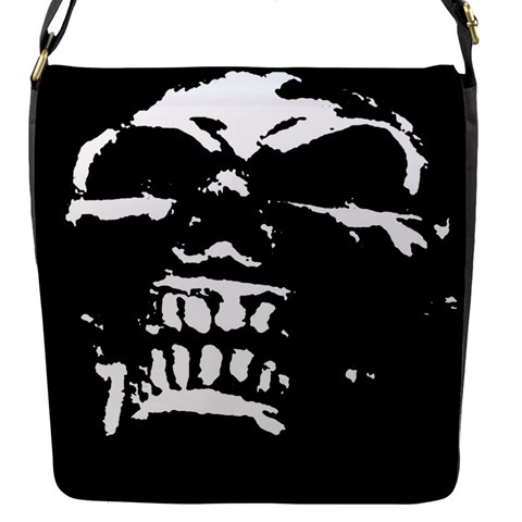 Morbid Skull Flap closure messenger bag (Small) from ArtsNow.com Front