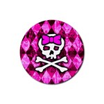 Pink Bow Princess Rubber Round Coaster (4 pack)