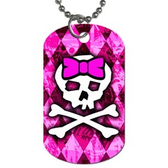 Pink Bow Princess Dog Tag (Two Sides) from ArtsNow.com Front