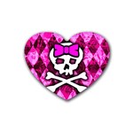 Pink Bow Princess Heart Coaster (4 pack)