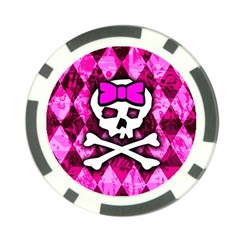 Pink Bow Princess Poker Chip Card Guard from ArtsNow.com Back