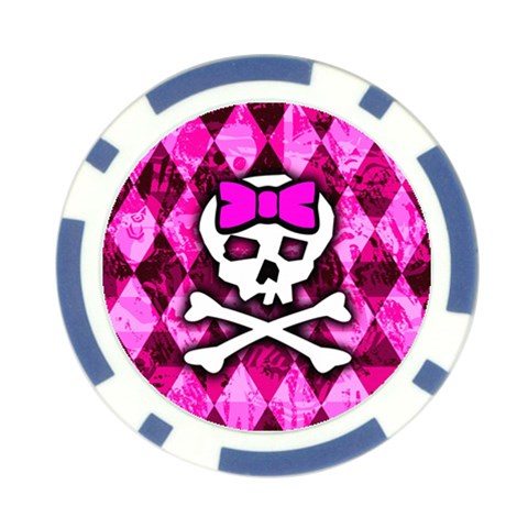 Pink Bow Princess Poker Chip Card Guard (10 pack) from ArtsNow.com Front