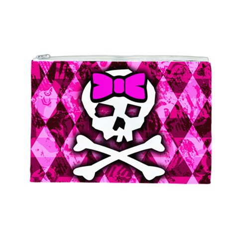 Pink Bow Princess Cosmetic Bag (Large) from ArtsNow.com Front