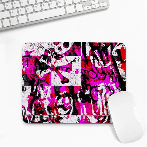 Pink Checker Graffiti Small Mousepad from ArtsNow.com Front
