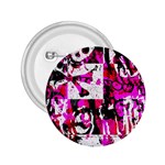 Pink Checker Graffiti 2.25  Button