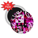 Pink Checker Graffiti 2.25  Magnet (10 pack)