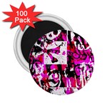 Pink Checker Graffiti 2.25  Magnet (100 pack) 