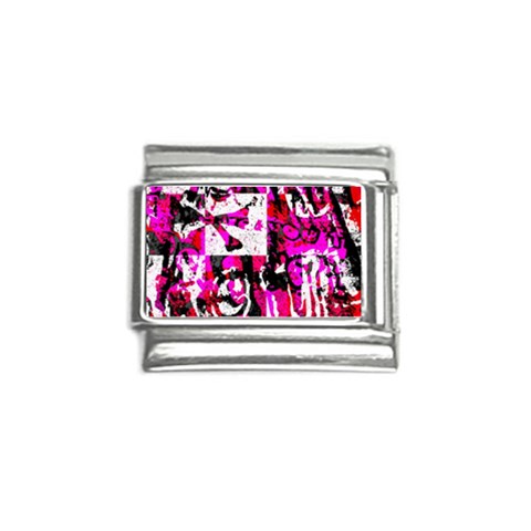 Pink Checker Graffiti Italian Charm (9mm) from ArtsNow.com Front