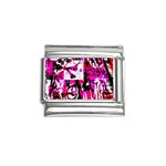 Pink Checker Graffiti Italian Charm (9mm)