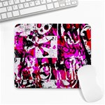 Pink Checker Graffiti Large Mousepad