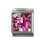 Pink Checker Graffiti Italian Charm (13mm)