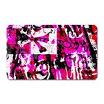 Pink Checker Graffiti Magnet (Rectangular)