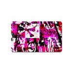 Pink Checker Graffiti Magnet (Name Card)