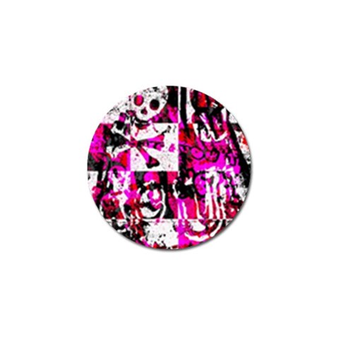 Pink Checker Graffiti Golf Ball Marker (10 pack) from ArtsNow.com Front