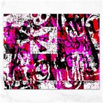 Pink Checker Graffiti Jigsaw Puzzle (Rectangular)