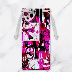 Pink Checker Graffiti Jewelry Bag from ArtsNow.com Front