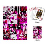 Pink Checker Graffiti Playing Cards Single Design