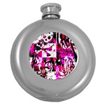 Pink Checker Graffiti Hip Flask (5 oz)