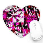 Pink Checker Graffiti Mousepad (Heart)