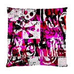 Pink Checker Graffiti Cushion Case (One Side)