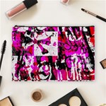 Pink Checker Graffiti Cosmetic Bag (Large)