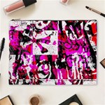 Pink Checker Graffiti Cosmetic Bag (XL)