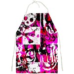 Pink Checker Graffiti Full Print Apron