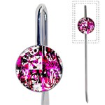Pink Checker Graffiti Book Mark