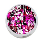 Pink Checker Graffiti 4-Port USB Hub (Two Sides)