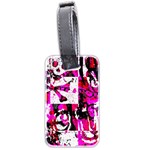 Pink Checker Graffiti Luggage Tag (two sides)