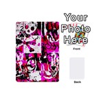 Pink Checker Graffiti Playing Cards 54 (Mini)