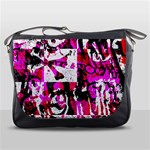 Pink Checker Graffiti Messenger Bag