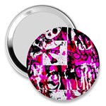 Pink Checker Graffiti 3  Handbag Mirror