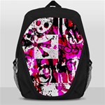 Pink Checker Graffiti Backpack Bag