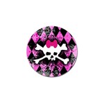 Pink Diamond Skull Golf Ball Marker (10 pack)