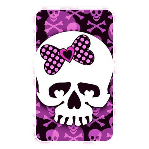 Pink Polka Dot Bow Skull Memory Card Reader (Rectangular) from ArtsNow.com Front
