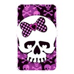 Pink Polka Dot Bow Skull Memory Card Reader (Rectangular)