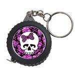 Pink Polka Dot Bow Skull Measuring Tape