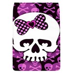 Pink Polka Dot Bow Skull Removable Flap Cover (Small)