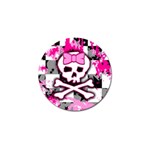 Pink Skull Scene Girl Golf Ball Marker