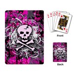 Pink Skull Splatter Playing Cards Single Design