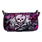 Pink Skull Splatter Shoulder Clutch Bag