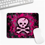 Pink Skull Star Splatter Small Mousepad