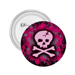 Pink Skull Star Splatter 2.25  Button