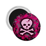 Pink Skull Star Splatter 2.25  Magnet