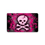Pink Skull Star Splatter Magnet (Name Card)