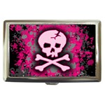 Pink Skull Star Splatter Cigarette Money Case